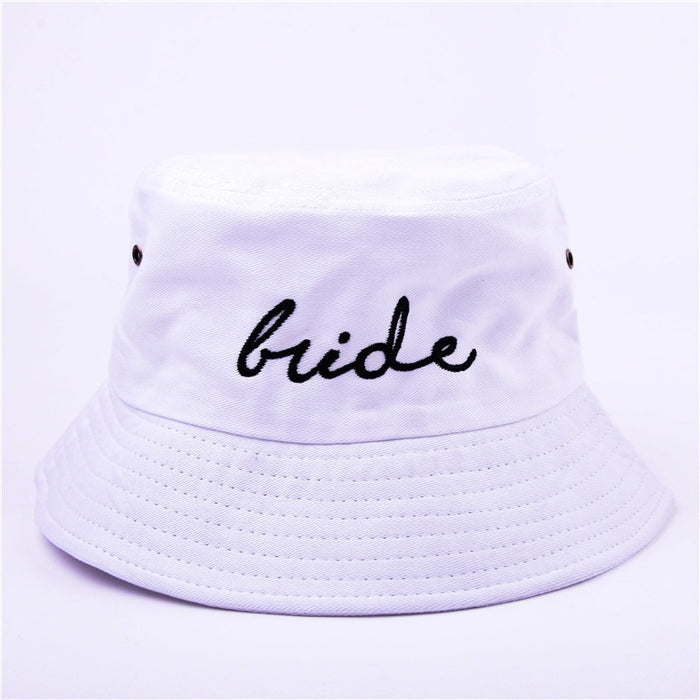 Bride + Squad Washed Denim Bucket Hat