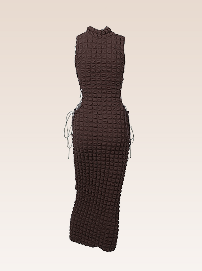 Bubble Textured Long Line Dress